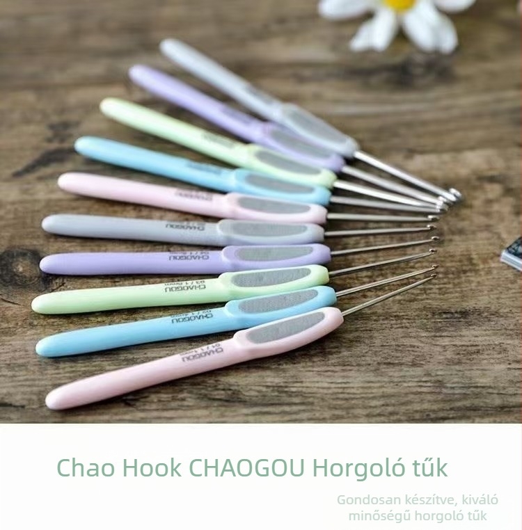 Kézzel készített kötéshez horgolótű készlet, változatos átmérők, DIY eszközök