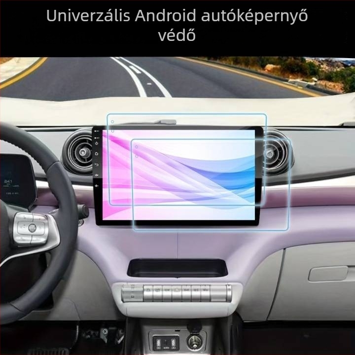 Maosen Optics edzett üveg autó navigációs kijelzővédő Androidhoz (univerzális) – karcolásálló, ujjlenyomat-mentes, hőmérséklet-tűrő