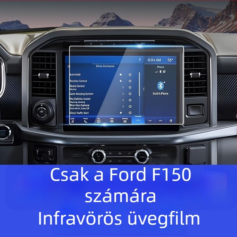 Központi konzol kijelzővédő fólia edzett üvegből Ford F-150 Raptor navigációhoz — Shadow Wave