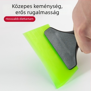 Autófóliázó kaparó műanyag fogantyúval és ferde kék csíkkal (Anyag: műanyag; Típus: kaparó; Modell: műanyag fogantyú ferde kék csíkkal)