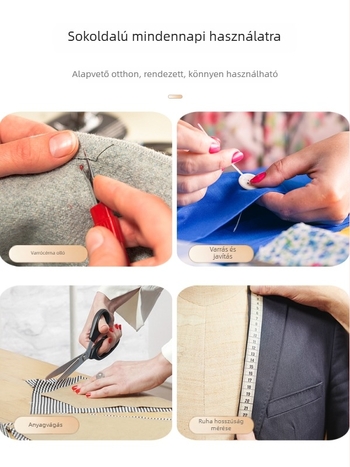 Qihua varródoboz készlet – kézi varróeszközök, hordozható tároló, tartalmaz szabóollót, aranyos stílus