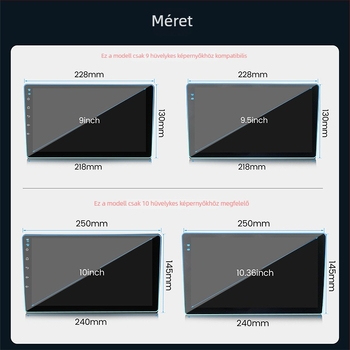 Autó navigációs kijelzőhöz temperált üveg képernyővédő — karcolásálló, kopásálló, anti-ujjlenyomat; általános kompatibilitás
