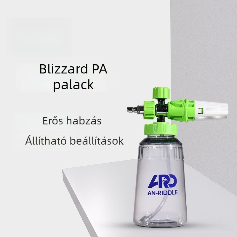 Magasnyomású autómosó pisztoly mérnöki műanyag kivitelben — test, csatlakozó és fúvóka műanyagból