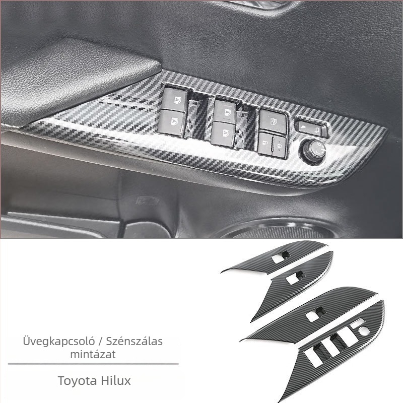 Ablakemelő kapcsoló dekorpanel (ABS, monoblokk formázás) Toyota Hilux REVO