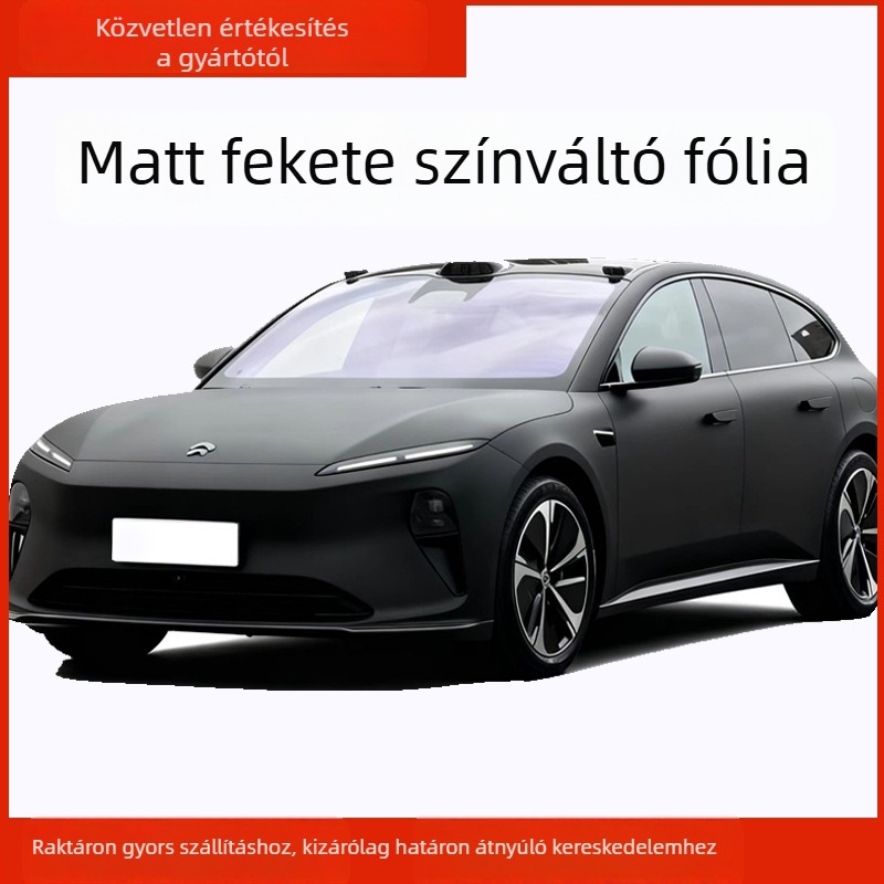 Autók, kerékpárok és motorkerékpárok színváltó fóliája — fekete matt és fényes felület, szénszál textúra, 3D/5D/6D külső borítás
