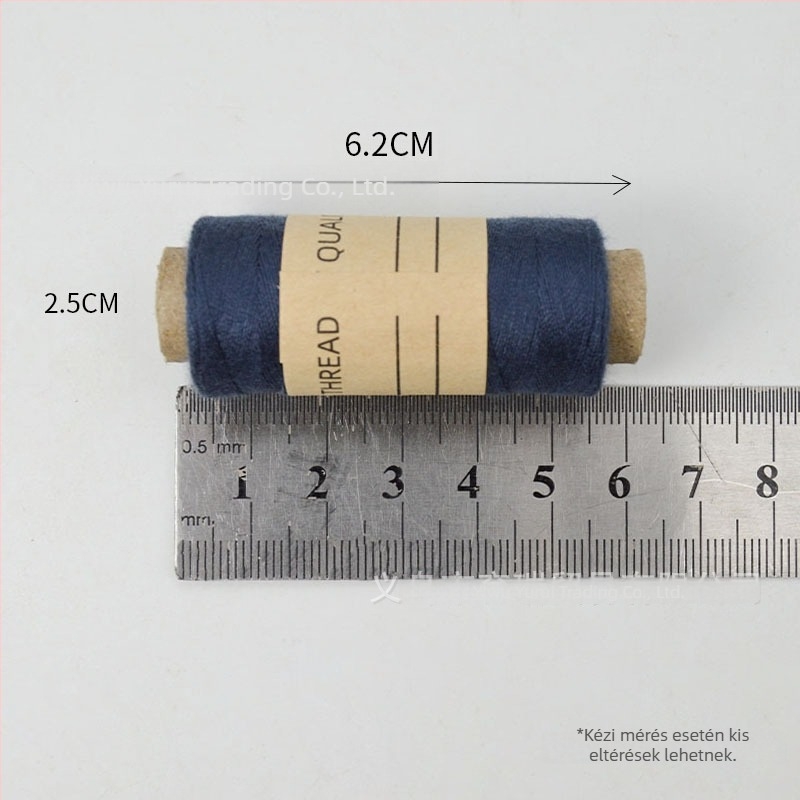 Kraftpapírból készült varróbox kézzel varrható fonalakkal – otthoni használatra készlet