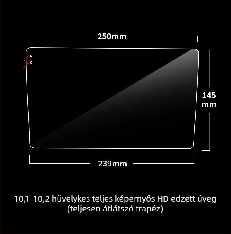 Autó kijelző védő temperált üveg Android navigációs kijelzőhöz — egy darabból készült kialakítás, magas/alacsony hőmérsékletre ellenálló, karcolás- és kopásálló, ujjlenyomat-mentes