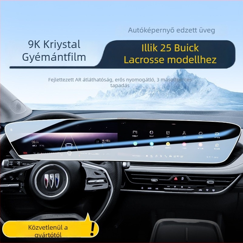 Buick Lacrosse navigációs kijelző védőüveg, edzett, egy darabos formázás, anti-ujjlenyomat
