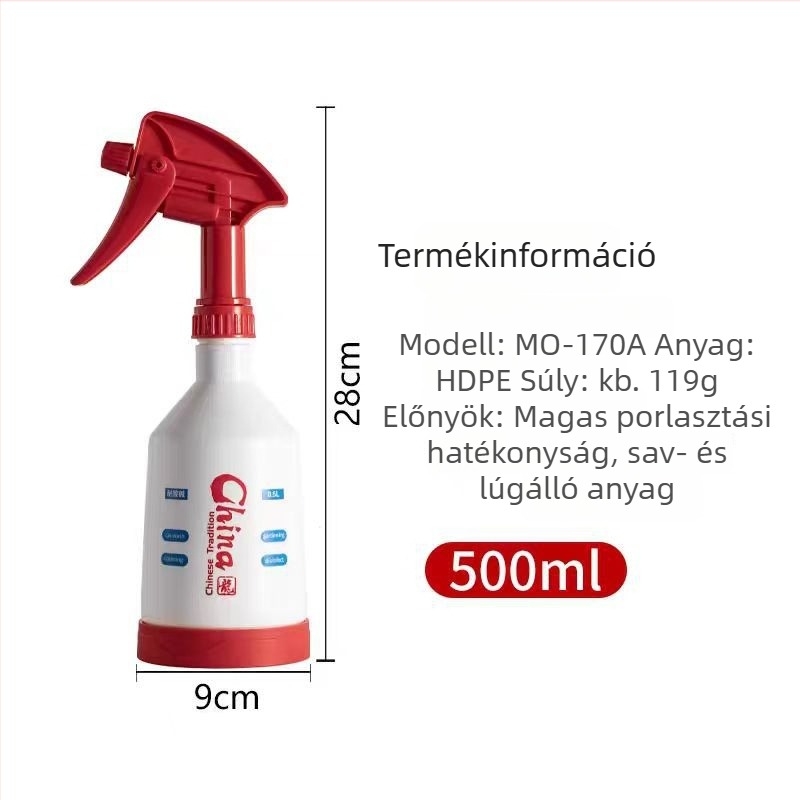 Sav- és lúgálló spraypalack autó belső tisztításához, vastított mosópalack