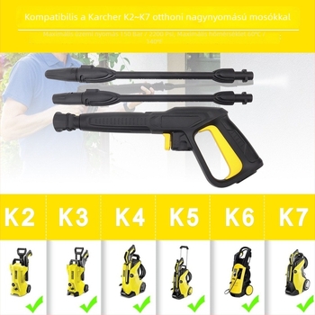 Karcher-kompatibilis magasnyomású mosó pisztoly fogantyú és nyél