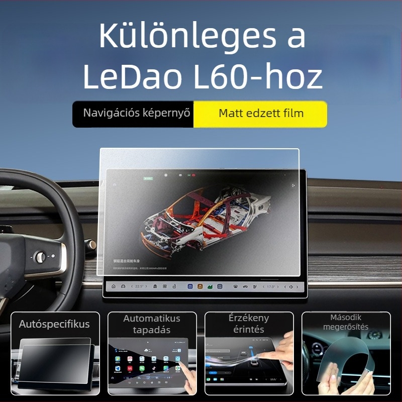 Autó központi kijelzőjének karcolásvédő üvegfólia – temperált üveg a nagy képernyős navigációhoz, Membrane Youtai márka, LDL60 modell, LDL60 termékkód