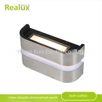 Kültéri falikar alumínium- és üveg házzal; IP65 védelem; 110–240V bemenet; 40×2835 LED-diódák; fényáram 3000/4000/6000K