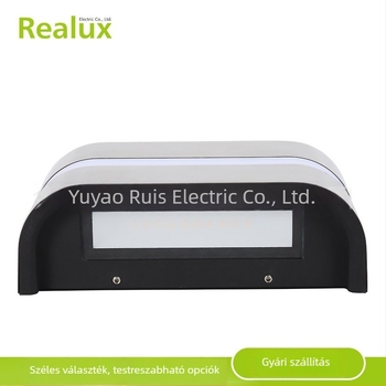 Kültéri falikar alumínium- és üveg házzal; IP65 védelem; 110–240V bemenet; 40×2835 LED-diódák; fényáram 3000/4000/6000K