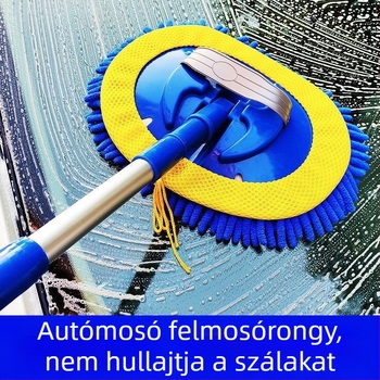 Teleszkópos autómosó kefével gyengéd sörtékkel, nem karcolja a felületet, multifunkcionális tisztító eszköz.