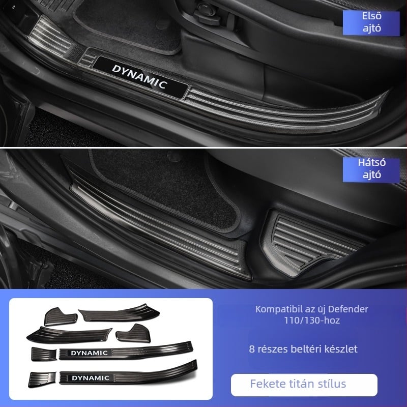 O'dell Rozsdamentes acél ajtóküszöb és pedálok Land Rover Defender 2020–2026, testreszabható