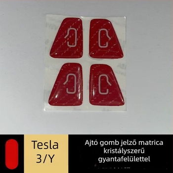 Tesla Model Y/3 ajtó gomb sticker – ragasztó, karcolás- és kopásálló, Xinsheng