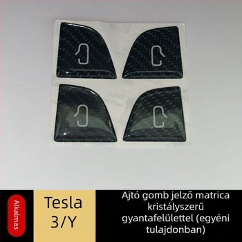 Tesla Model Y/3 ajtó gomb sticker – ragasztó, karcolás- és kopásálló, Xinsheng