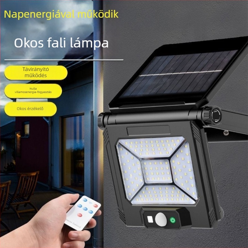 Intelligens napelemes kültéri kertvilágítás automatikus éjszakai világítással, vízálló LED-lámpa
