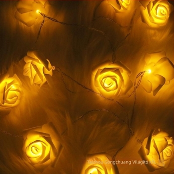 LED rózsát formázó akkumulátoros lámpa beltéri és kültéri udvarhoz, IP65, testreszabható