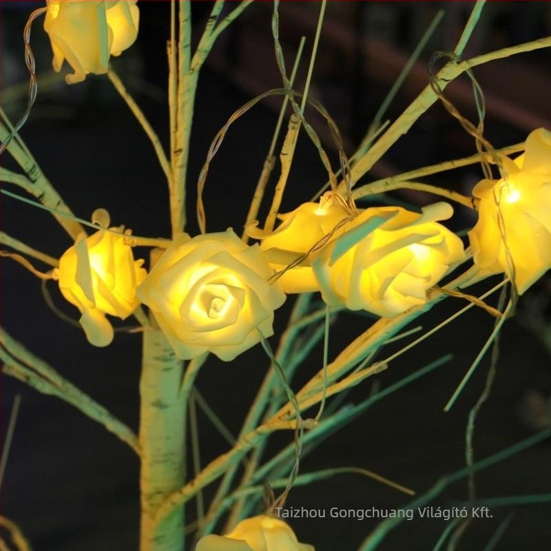 LED rózsát formázó akkumulátoros lámpa beltéri és kültéri udvarhoz, IP65, testreszabható