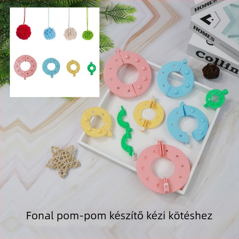Pompon kötőeszköz - JM márka - 500 darabos csomag - Testreszabható feldolgozás - Új stílus