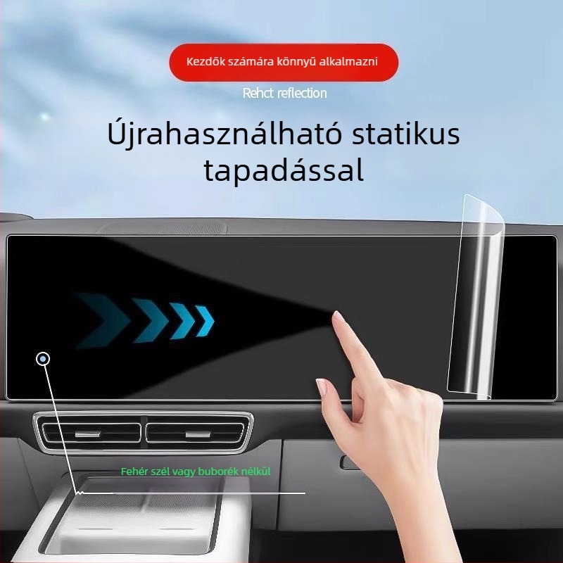 PET kijelzővédő fólia Huawei Wenjie M8-hoz – központi kezelőfelület és navigáció, belső verzió