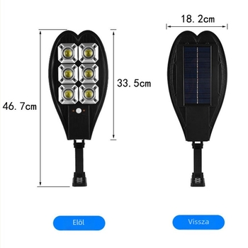 Szív alakú kültéri napelemes lámpa, COB LED, 60W, IP65, Modell LL-006
