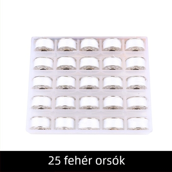 Varrófonal és bobbin készlet - 25 szálas vasmagú fonal, bobbin készlet; licencelhető magáncímke; nem importált