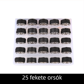 Varrófonal és bobbin készlet - 25 szálas vasmagú fonal, bobbin készlet; licencelhető magáncímke; nem importált