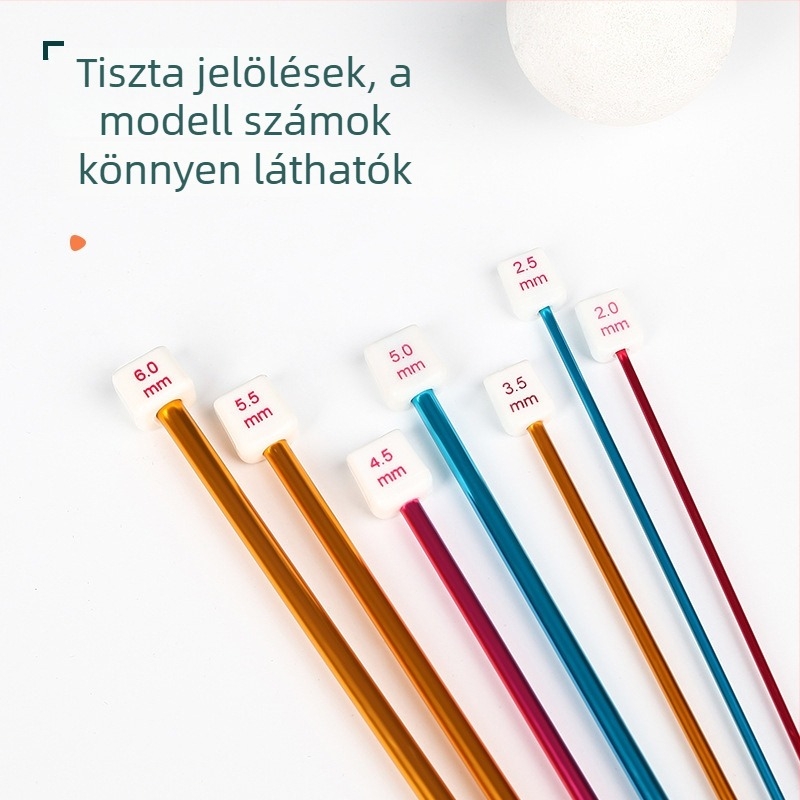 27 cm színes afgan horgoló készlet kötéshez