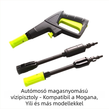 Magasnyomású autómosó vízipisztoly fém szeleppel, gyors csatlakozó fej, mérnöki műanyag test, súly 1,0 kg