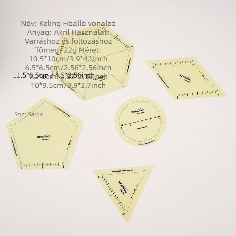 Niu Pu Magas hőmérsékletű varró vonalzó vasaláshoz, 100 darabos otthoni DIY patchwork készlet, Zhejiang