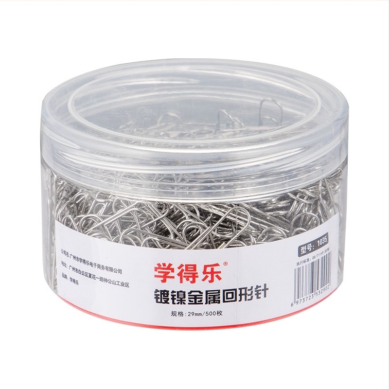 Barrel dokumentumkapocs – rozsdamentes acélból, U-formájú dokumentumkapocs irodai használatra (Márka: Learn happily, Modell: Barrel)