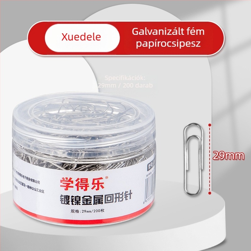 Barrel dokumentumkapocs – rozsdamentes acélból, U-formájú dokumentumkapocs irodai használatra (Márka: Learn happily, Modell: Barrel)