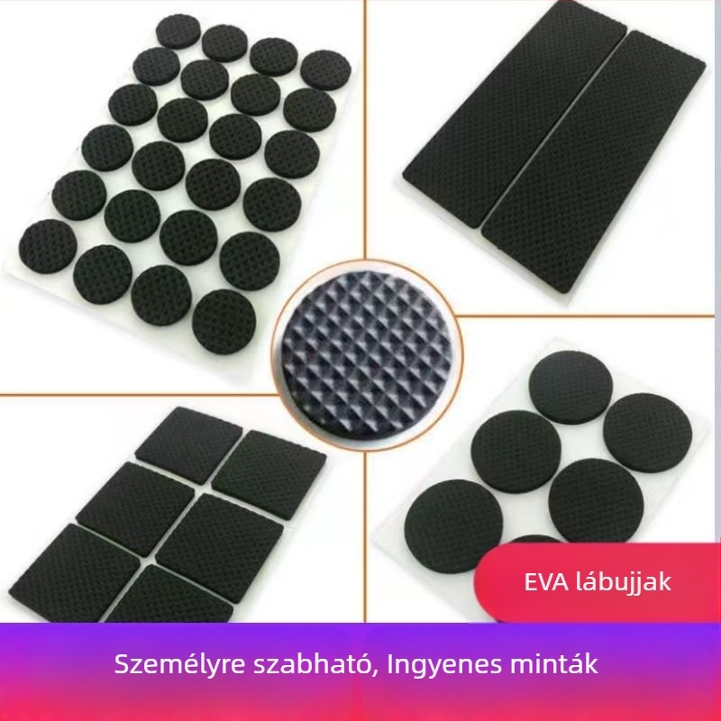 Grid EVA talpak bútorokhoz, asztalokhoz és székekhez – csúszásmentes, csendes, öntapadó, EVA és szilikon ütéscsillapítók