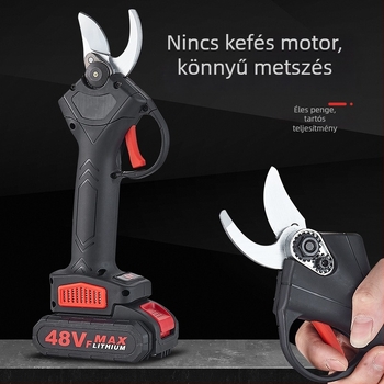 Sara elektromos metszőolló, újratölthető lítiumakkumulátor, 21V, gyümölcsfák ágaihoz