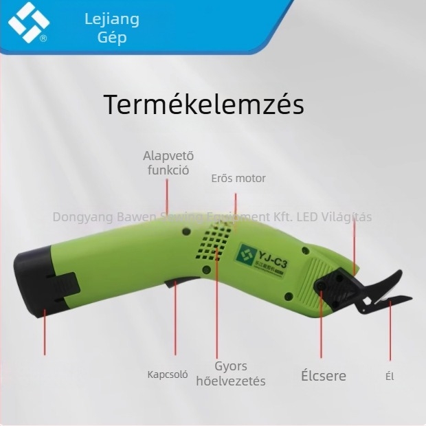 Elektromos olló textilek és ruházat vágására, üvegszál és bőr – 220V