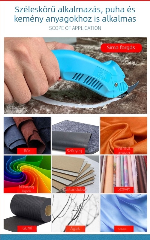 WKC-1 Hálózati táplálású elektromos olló textil- és bőrvágáshoz