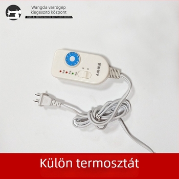 Hőmérséklet-szabályozható elektromos olló, szalagok, cipzárak és elasztikus pántok vágására; 150 W, maximális vágási kapacitás 10, feszültség 50–250 V.