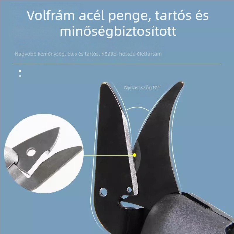 Boyu Elektromos Kézi Olló Bőr, Ruházat és Anyag Vágásához - Újratölthető Li-Ion Akkumulátor