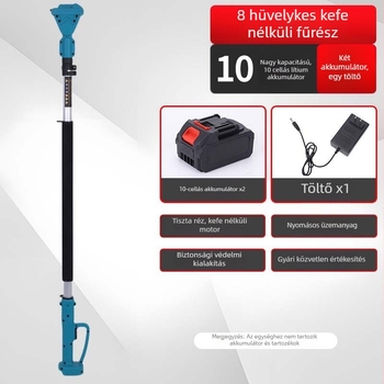 Háztartási elektromos metszőolló hosszabbított nyéllel, lítium-ion akkumulátorral, hordozható kerti eszköz gyümölcsfákhoz