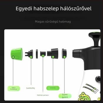 Autómosó habpalack felfújható fejjel, kézi nyomású habképző, műanyag, testreszabás