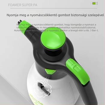 Autómosó habpalack felfújható fejjel, kézi nyomású habképző, műanyag, testreszabás