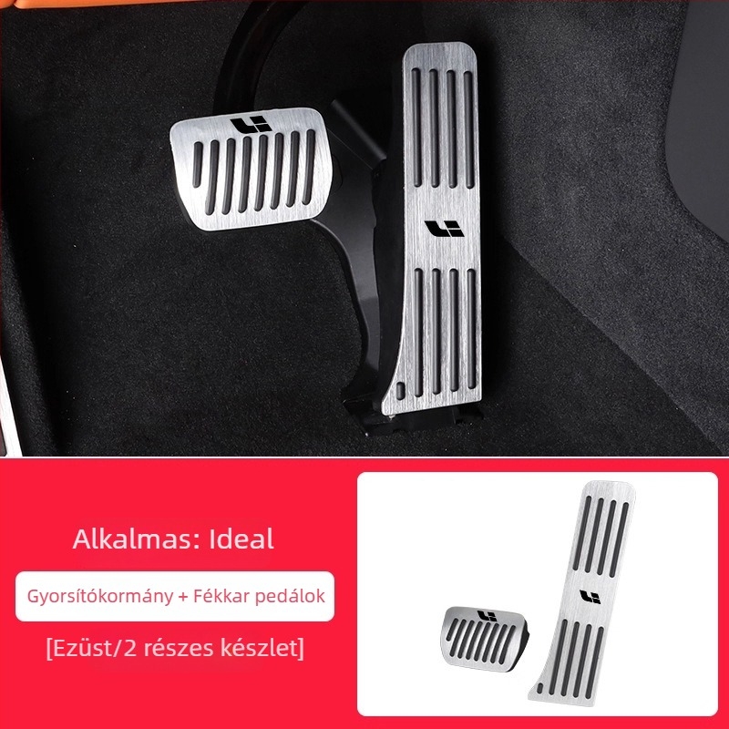 Alumíniumötvözet pedállemez L6/L7/L8/L9/MEGA – csúszásmentes pedálpárna a gázt és a féket számára, automata váltóhoz