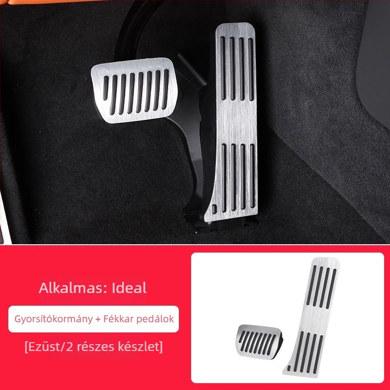 Alumíniumötvözet pedállemez L6/L7/L8/L9/MEGA – csúszásmentes pedálpárna a gázt és a féket számára, automata váltóhoz