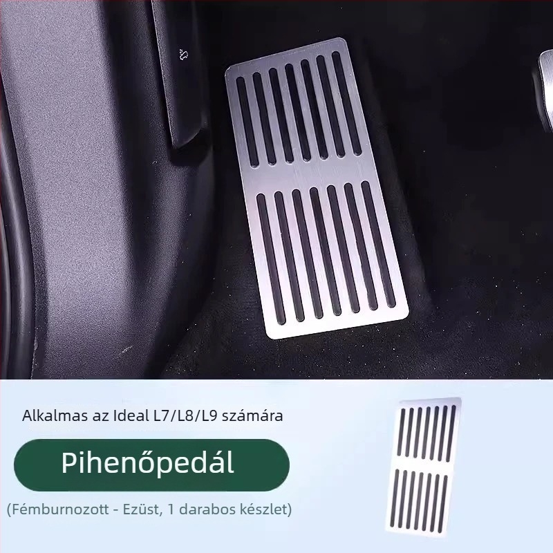 Alumíniumötvözet pedállemez L6/L7/L8/L9/MEGA – csúszásmentes pedálpárna a gázt és a féket számára, automata váltóhoz