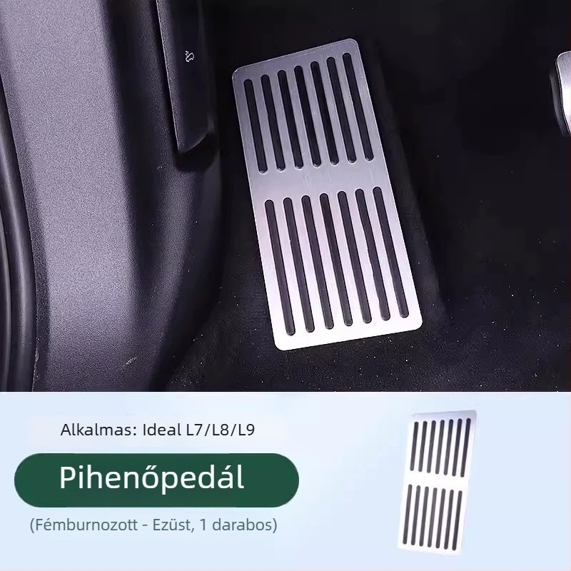 Alumíniumötvözet pedállemez L6/L7/L8/L9/MEGA – csúszásmentes pedálpárna a gázt és a féket számára, automata váltóhoz