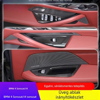 BMW 4 Series i4 ajtó üvegemelő panel dekoratív keret, ABS, márka Teniu, 2021–2024
