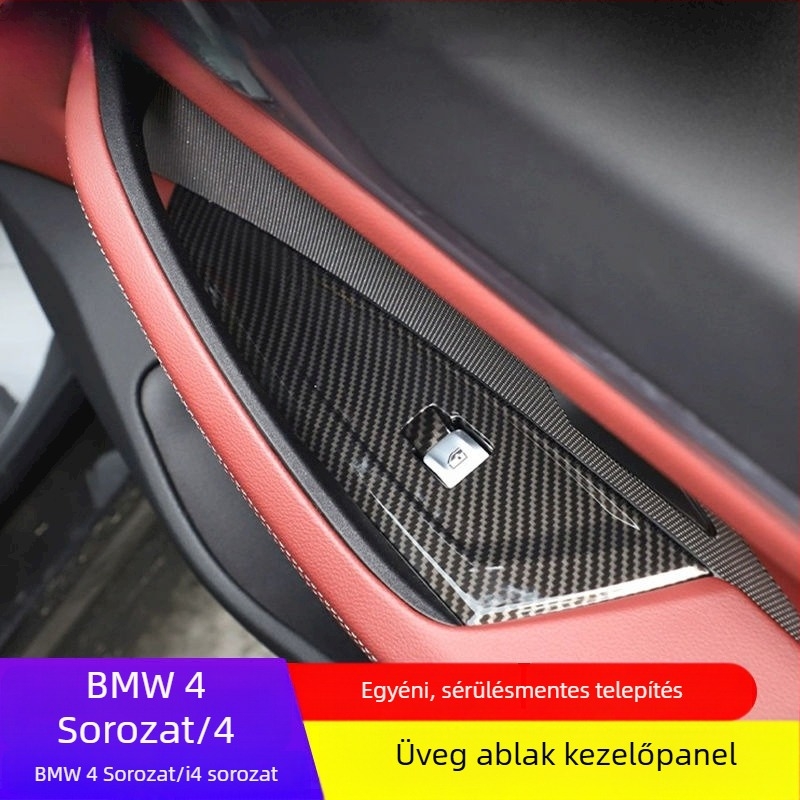 BMW 4 Series i4 ajtó üvegemelő panel dekoratív keret, ABS, márka Teniu, 2021–2024
