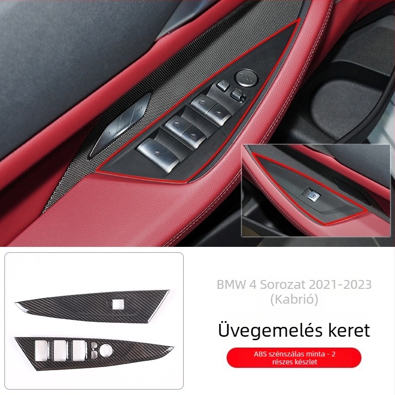 BMW 4 Series i4 ajtó üvegemelő panel dekoratív keret, ABS, márka Teniu, 2021–2024